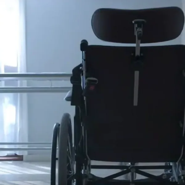 Wheelchair in a healthcare setting for AA healthcare professionals video